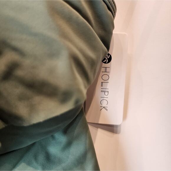 New Olive Green Black Swimsuit with Shorts Tankini Modest Bathing Suit Size XS - Picture 11 of 12